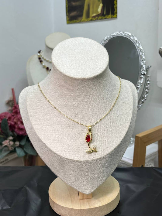 The Crimson Bloom Necklace