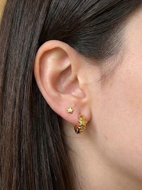 The Golden Stardust Celestial Hoops
