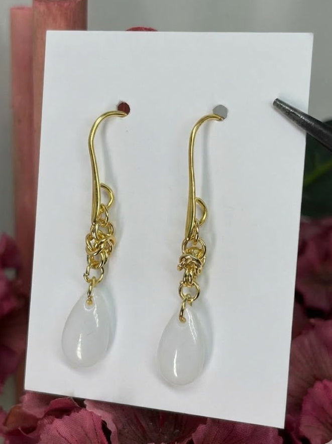 The Morning Dew Chainmaille Drop Earrings